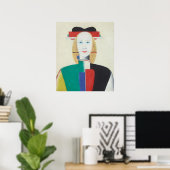 Mädchen mit einem Kamm im Haar Poster (Heimbüro)