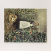 Mädchen mit einem Körbchen Gemüse im Garten Puzzle (Horizontal)