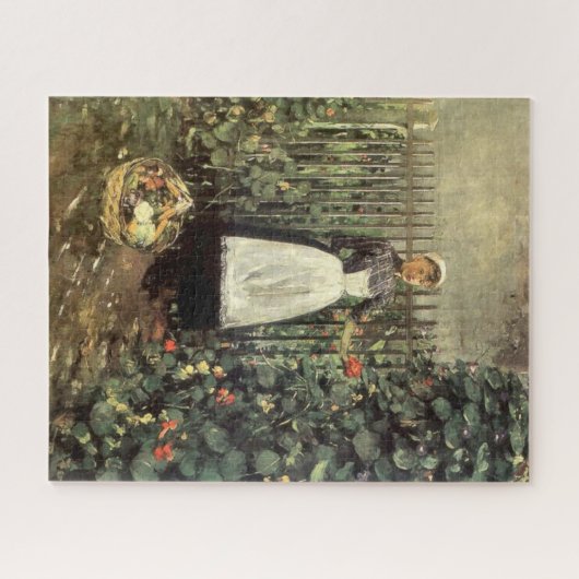 Mädchen mit einem Körbchen Gemüse im Garten Puzzle (Horizontal)