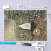 Mädchen mit einem Körbchen Gemüse im Garten Seidenpapier (Handwerk)