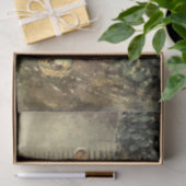 Mädchen mit einem Körbchen Gemüse im Garten Seidenpapier (Geschenk)