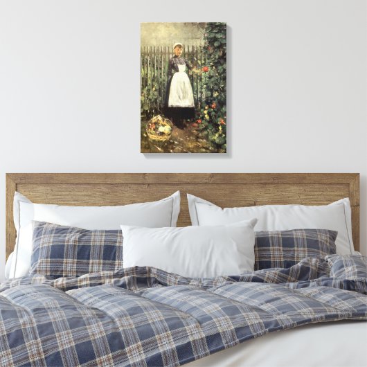 Mädchen mit einem Körbchen Gemüse (Olga Boznanska) Leinwanddruck (Insitu (Schlafzimmer))