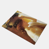 Mädchen mit einem Obstkorb (von Frederic Leighton) Fußmatte (Schrägansicht)
