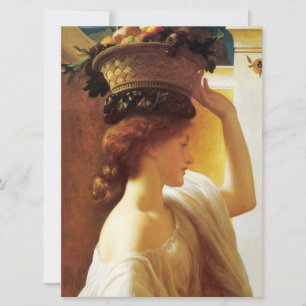 Mädchen mit einem Obstkorb (von Frederic Leighton) Karte