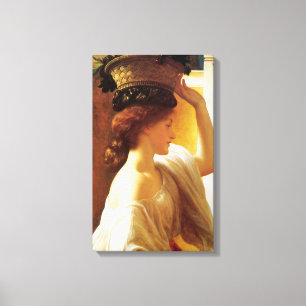 Mädchen mit einem Obstkorb (von Frederic Leighton) Leinwanddruck