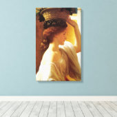 Mädchen mit einem Obstkorb (von Frederic Leighton) Leinwanddruck (Insitu (Holzboden))