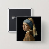 Mädchen mit einem Perlen-Ohrring, c.1665-6 (Öl auf Button (Vorne & Hinten)