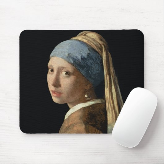 Mädchen mit einem Perlen-Ohrring, c.1665-6 (Öl auf Mousepad (Mit Mouse)