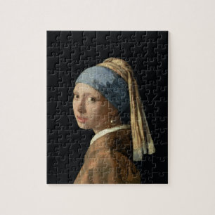 Mädchen mit einem Perlen-Ohrring, c.1665-6 (Öl auf Puzzle