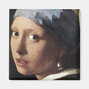 Mädchen mit einem Perlen-Ohrring (Detail) Magnet