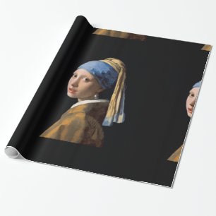 Mädchen mit einem Perlen-Ohrring Geschenkpapier