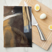 Mädchen mit einem Perlen-Ohrring Geschirrtuch (Viertel Falte)