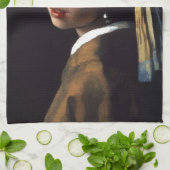 Mädchen mit einem Perlen-Ohrring Geschirrtuch (Gefaltet)