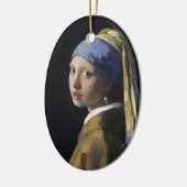 Mädchen mit einem Perlen-Ohrring Keramikornament (Links)