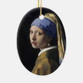 Mädchen mit einem Perlen-Ohrring Keramikornament (Hinten)