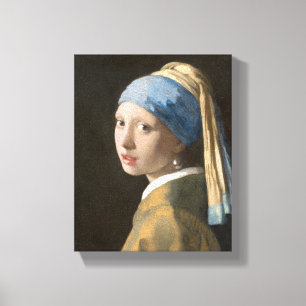 Mädchen mit einem Perlenohrring-Johannes Vermeer K Leinwanddruck