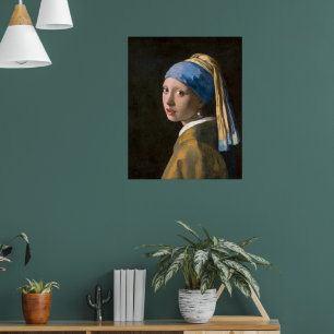 Mädchen mit einem Perlenohrring Johannes Vermeer Poster