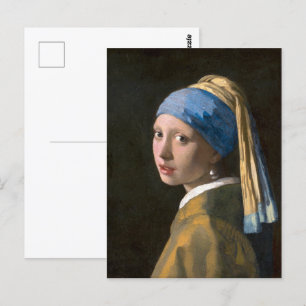 Mädchen mit einem Perlenohrring Johannes Vermeer Postkarte