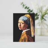 Mädchen mit einem Perlenohrring Postkarte (Stehend Vorderseite)