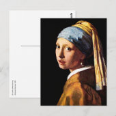 Mädchen mit einem Perlenohrring Postkarte (Vorne/Hinten)