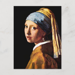 Mädchen mit einem Perlenohrring Postkarte