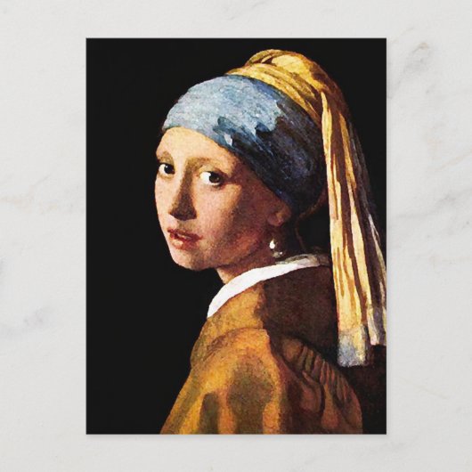 Mädchen mit einem Perlenohrring Postkarte (Vorderseite)