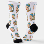 Mädchen mit einem Perlenohrring Socken (Gewinkelt)