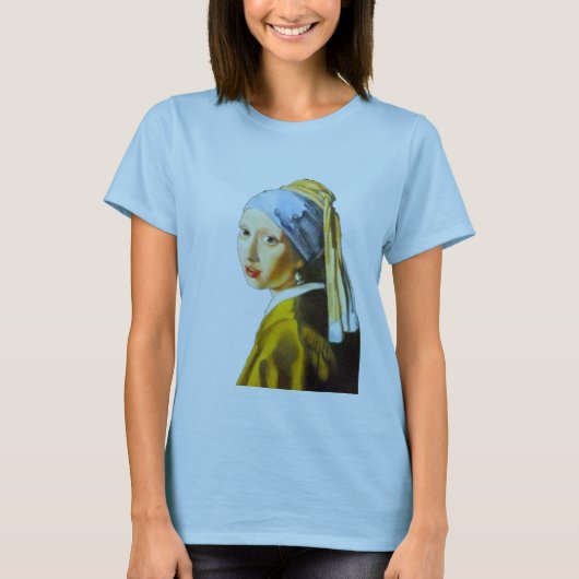 Mädchen mit einem Perlenohrring T-Shirt (Vorderseite)