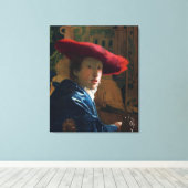 Mädchen mit einem Red Hat, berühmtes Bild Leinwanddruck (Insitu (Holzboden))