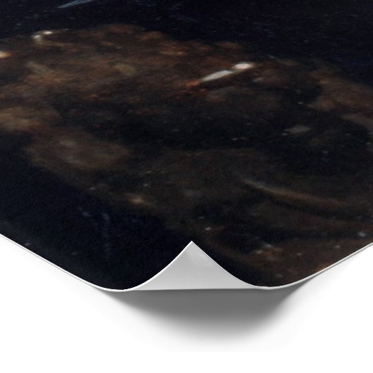 Mädchen mit einem Red Hat Poster (Ecke)