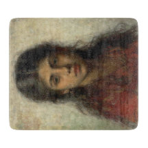 Mädchen mit einem roten Schaf (von Alexei Harlamof