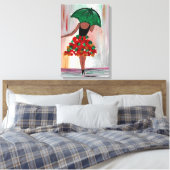 Mädchen mit einem Schirm Leinwanddruck (Insitu (Schlafzimmer))