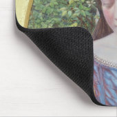 Mädchen mit einem Schmetterling Mousepad (Ecke)