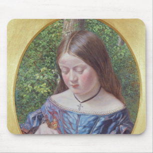 Mädchen mit einem Schmetterling Mousepad