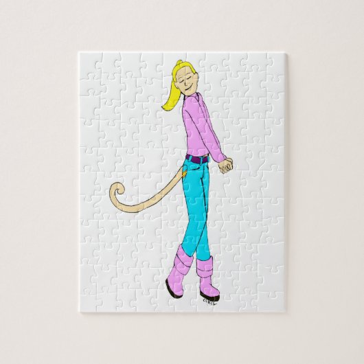 Mädchen mit einem Schwanz Puzzle (Vertikal)