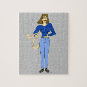Mädchen mit einem Schwanz  Puzzle