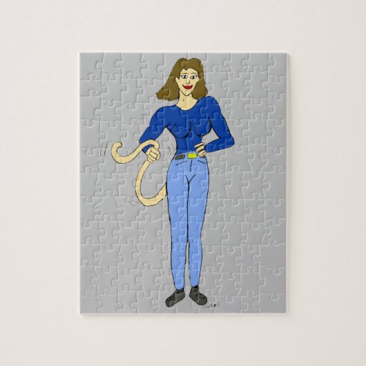 Mädchen mit einem Schwanz  Puzzle (Vertikal)