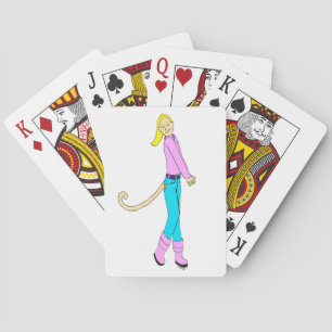 Mädchen mit einem Schwanz Spielkarten