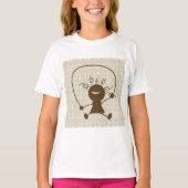 Mädchen mit einem Springseil Mädchen T-Shirt (Vorderseite)