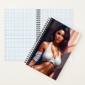 Mädchen mit einem verführerischen Look Notebook Notizblock (Innen)