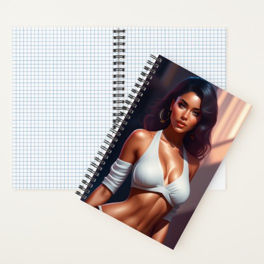 Mädchen mit einem verführerischen Look Notebook Notizblock (Innen)