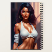 Mädchen mit einem verführerischen Look Notebook Notizblock (Rückseite)