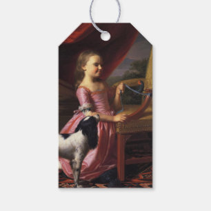 Mädchen mit einem Vogel und einem Hund (John Singl Geschenkanhänger