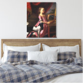 Mädchen mit einem Vogel und einem Hund (John Singl Leinwanddruck (Insitu (Schlafzimmer))