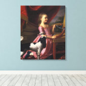 Mädchen mit einem Vogel und einem Hund (John Singl Leinwanddruck (Insitu (Holzboden))