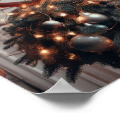 Mädchen mit einem Weihnachtsbaumkleid Poster (Ecke)