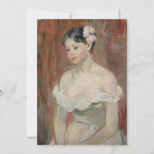 Mädchen mit einer Blume im Haar | Berthe Morisot (Vorderseite)