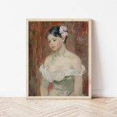 Mädchen mit einer Blume im Haar | Berthe Morisot Poster