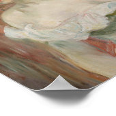 Mädchen mit einer Blume im Haar | Berthe Morisot Poster (Ecke)