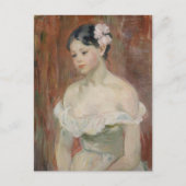 Mädchen mit einer Blume im Haar | Berthe Morisot Postkarte (Vorderseite)